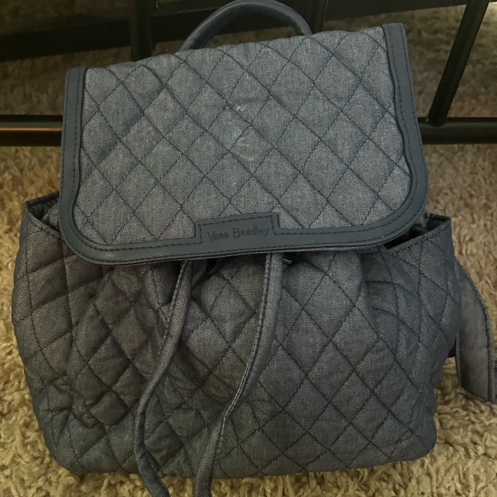 vera bradley small navy back pack never worn out